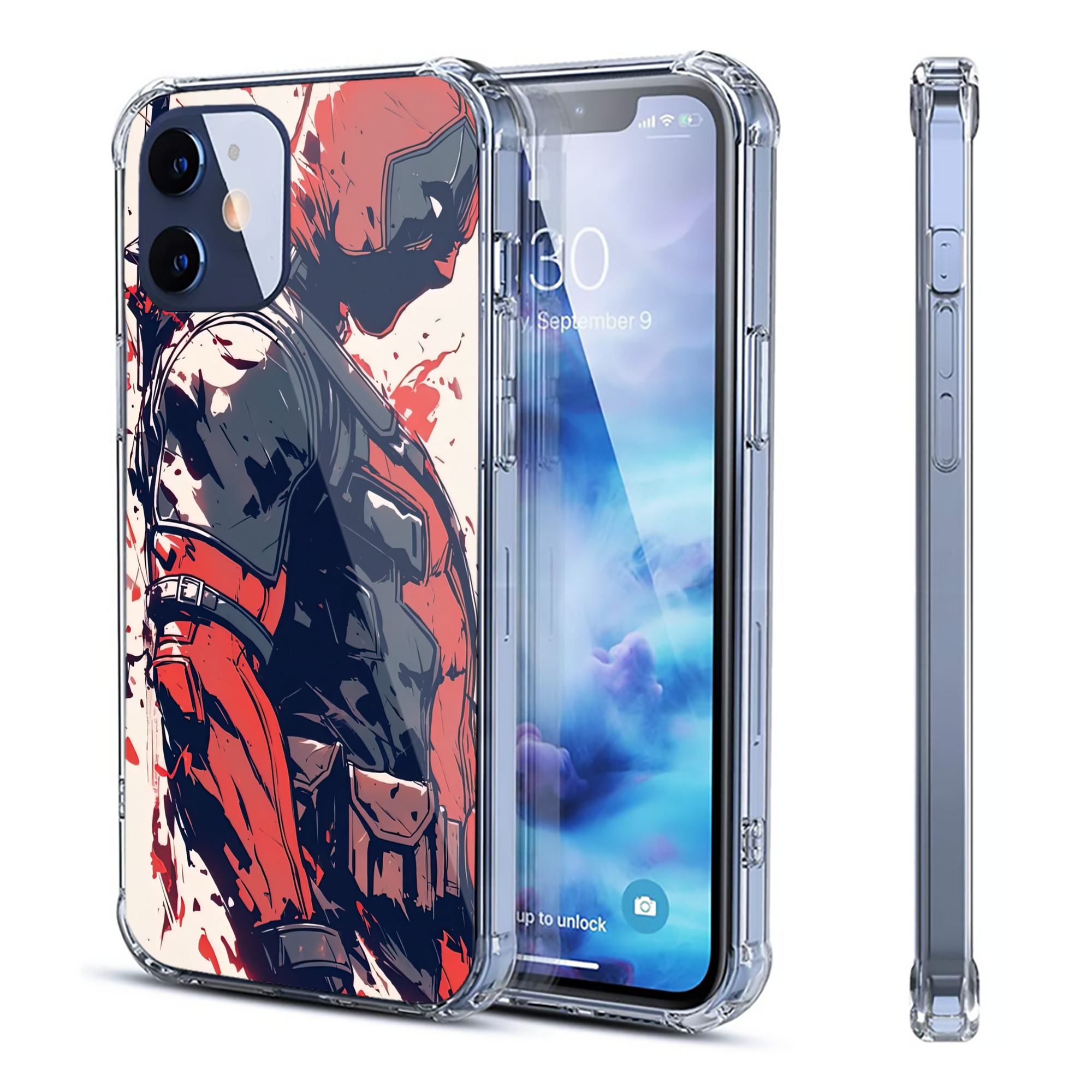（画像用） Deadpool デッドプール 【iPhone 12シリーズ対応】透明スマホケース（クリアソフトケース）